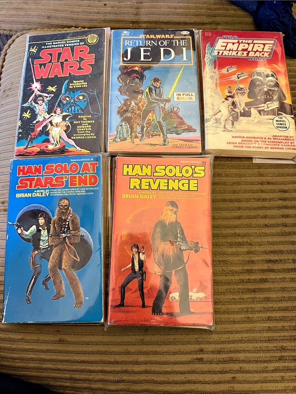Star Wars Paperback Comic Book Lot 5pc Red & Blue